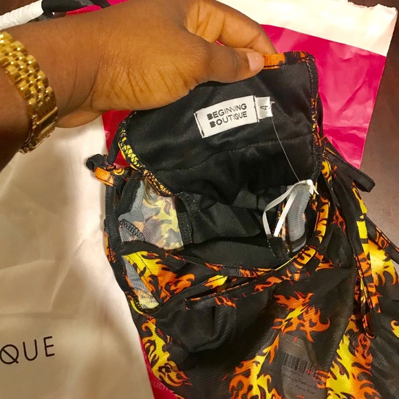 Summertime Dreaming Festival Skirt Flame Mesh - Picture 2 of 4